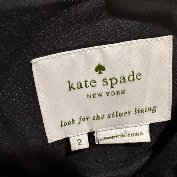 Kate Spade Dress Size 2 Black Cocktail Jeweled Neck Line Mini - Picture 3 of 9